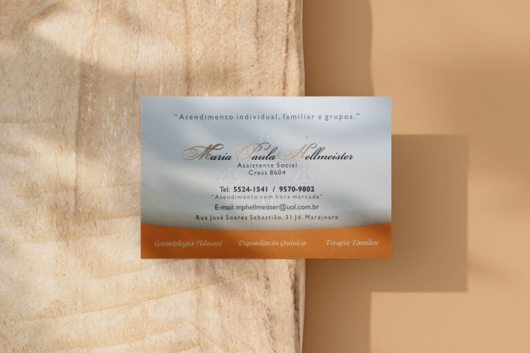 Cartão de visitas Assistente Social Maria Paula Hellmeister